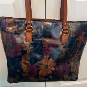Patricia Nash Solaro Tote Leather Peruvian Painting *RARE*